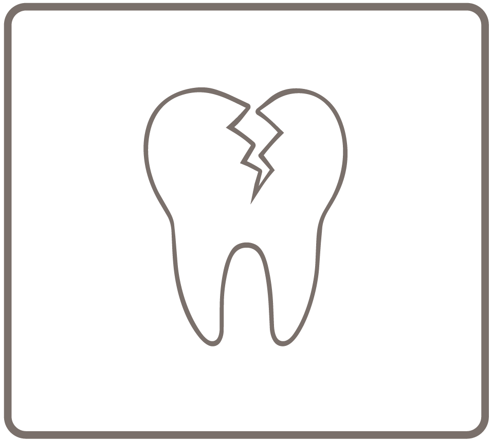 Broken teeth icon