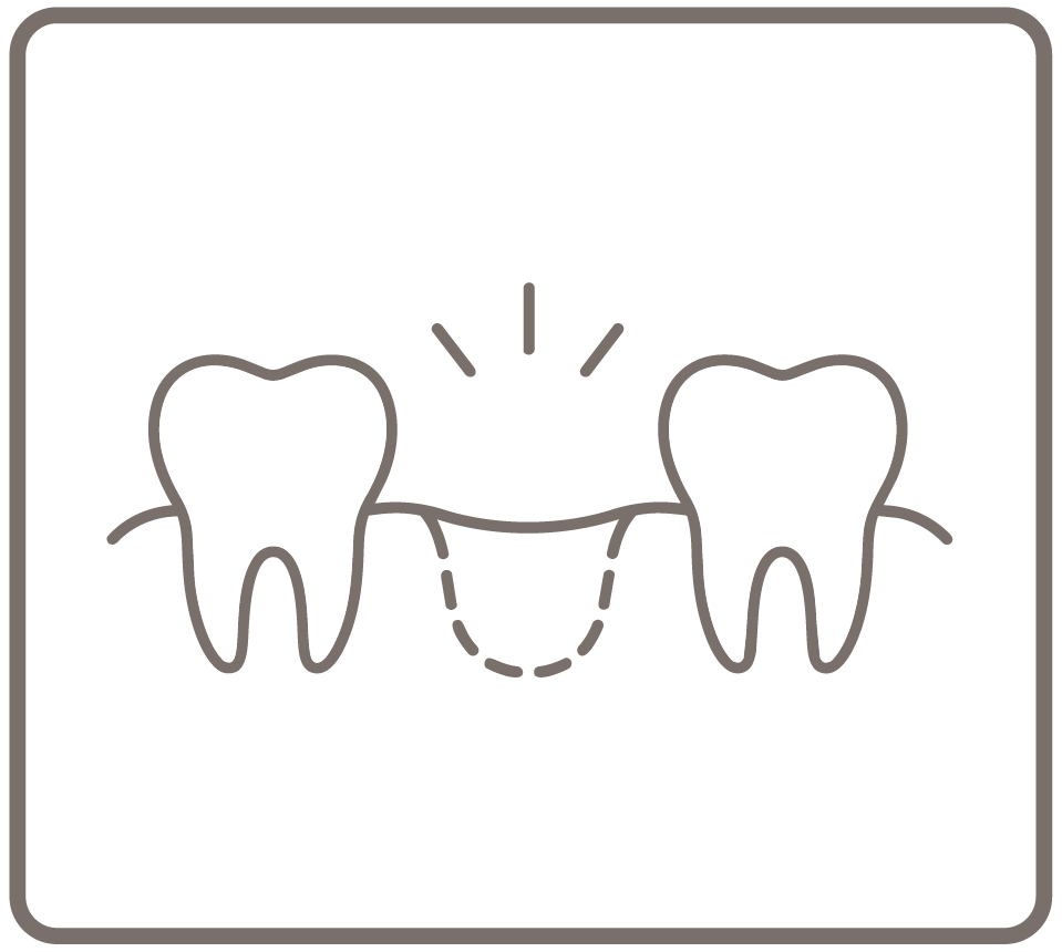 Missing teeth icon
